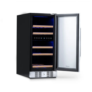 Newair 15 In. 29 Bottle Dual Zone Wine Cooler, 854001004884